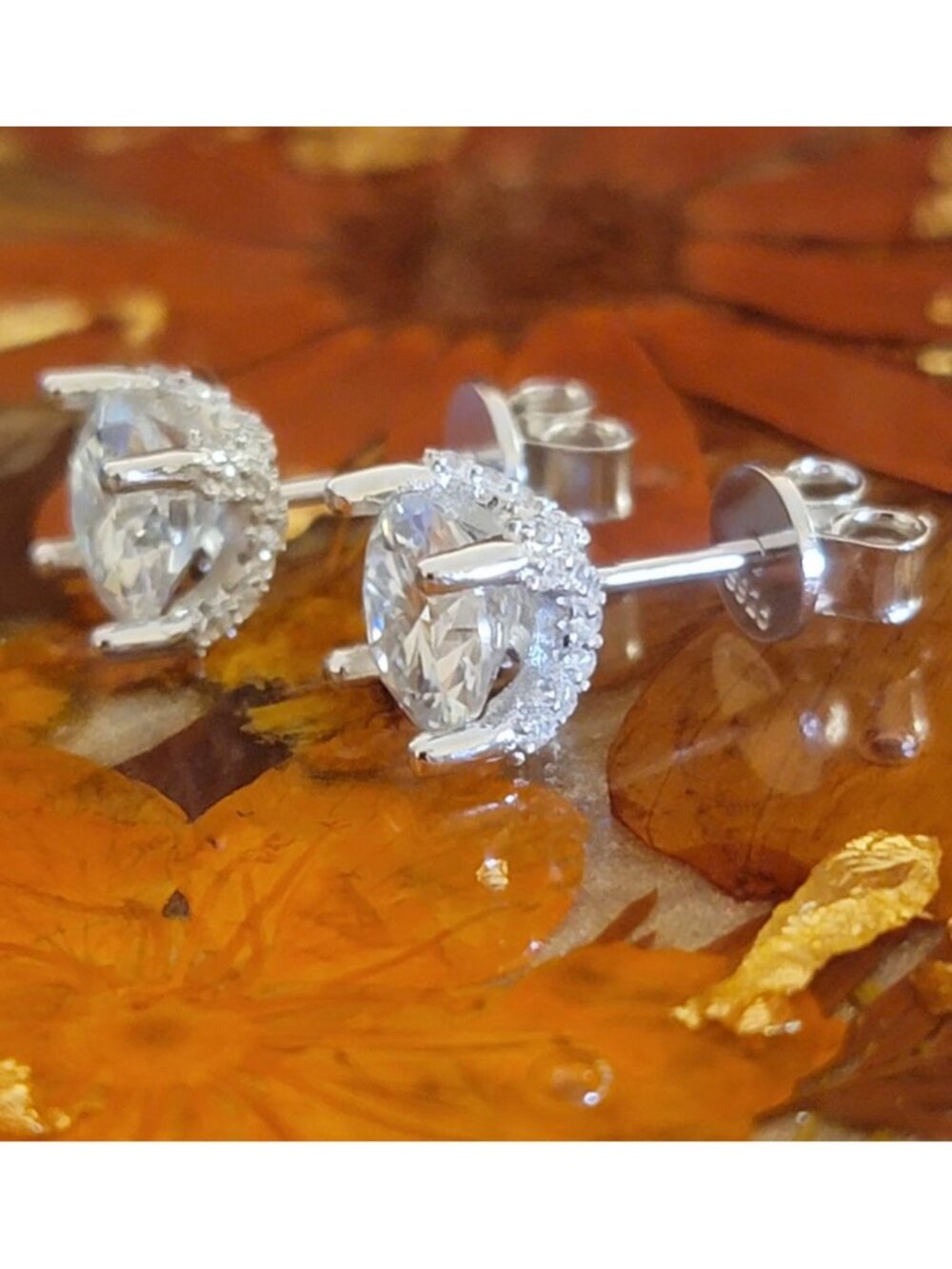 2.0ct Moissanite Stud Earrings 925 Sterling Silver 6.5mm D Color VVS1 NWT